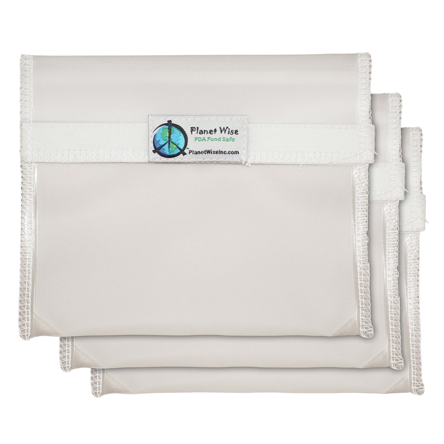 Planet Wise Sandwich Bag Set of 3 - Clear