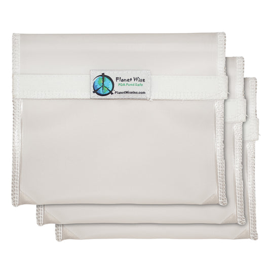 Planet Wise Sandwich Bag Set of 3 - Clear