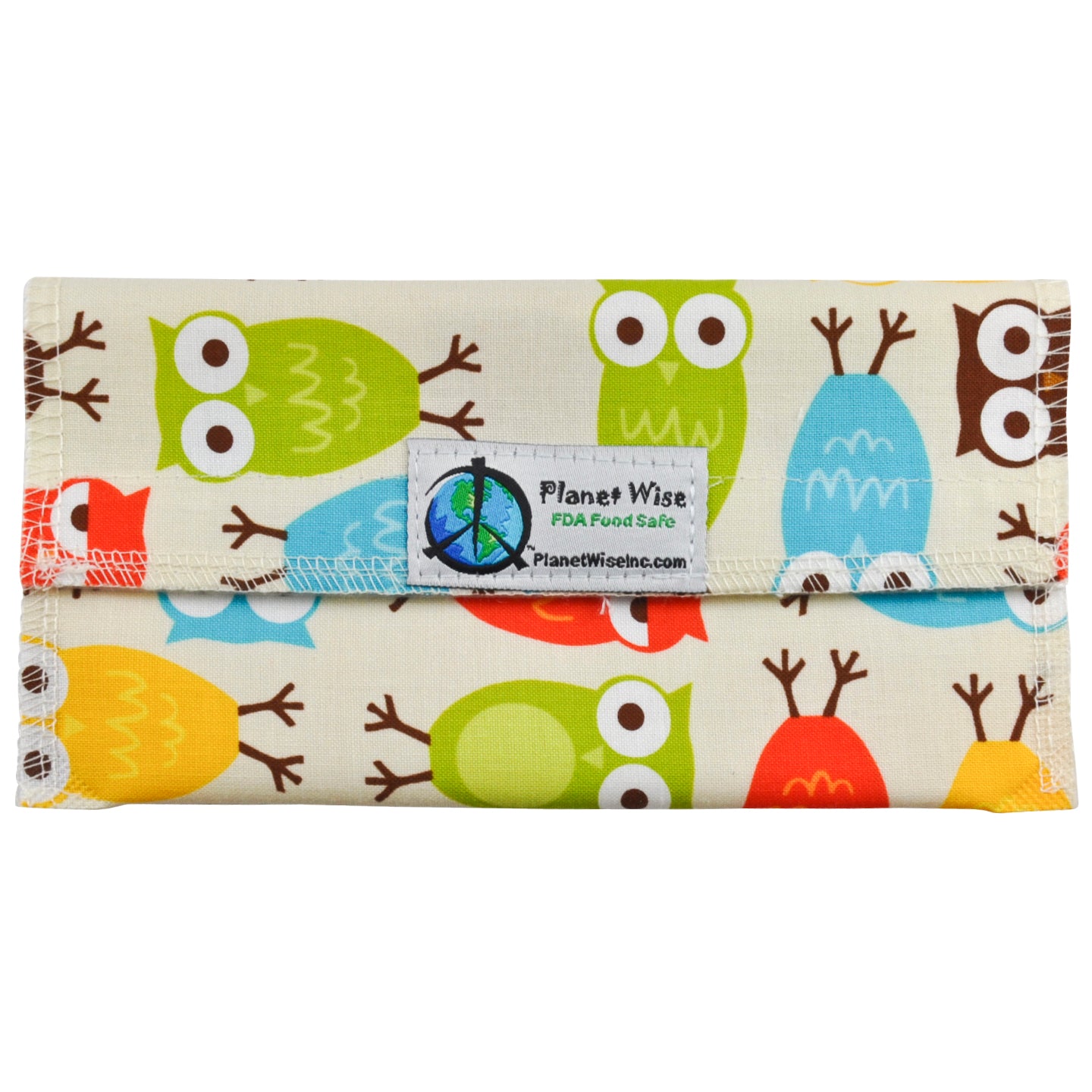 Planet Wise Snack Bag - 7" x 3.5" - Owl